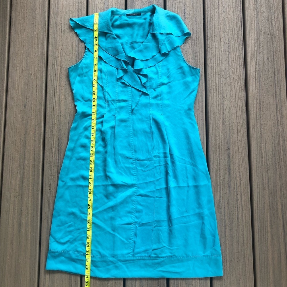 Elie Tahari Turquoise Ruffle Midi Dress Size S - Picture 8 of 8